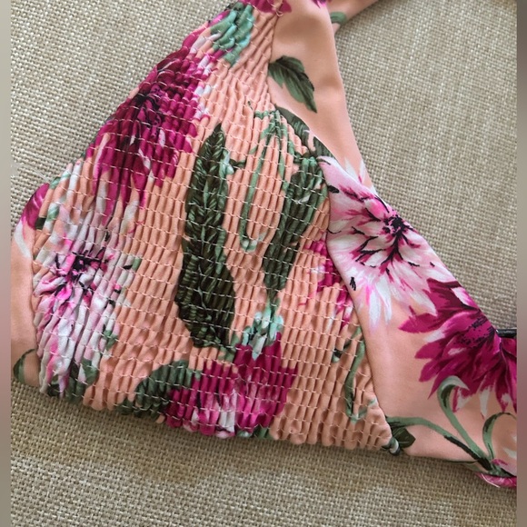Tori Praver Floral Bikini Top Swimwear / Designed in Hawaii/ Size Small - Picture 3 of 11